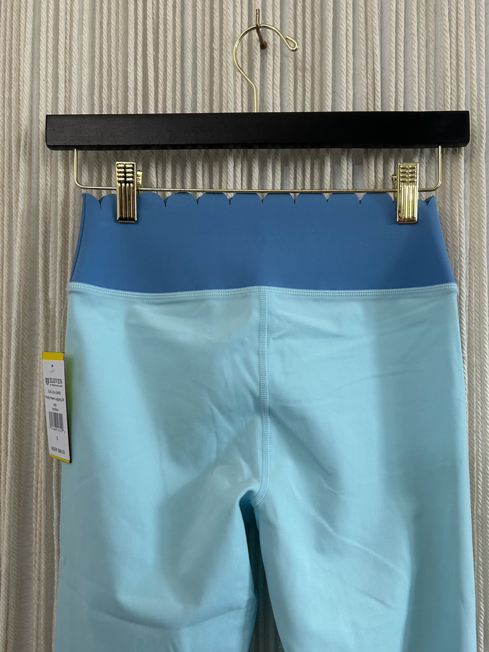 Eleven by Venus Williams Two Toned Blue Leggings with scalloped waistband SZ S - Picture 14 of 16